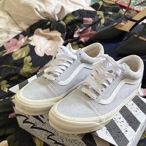 Vans White and Gray Athletic Shoes